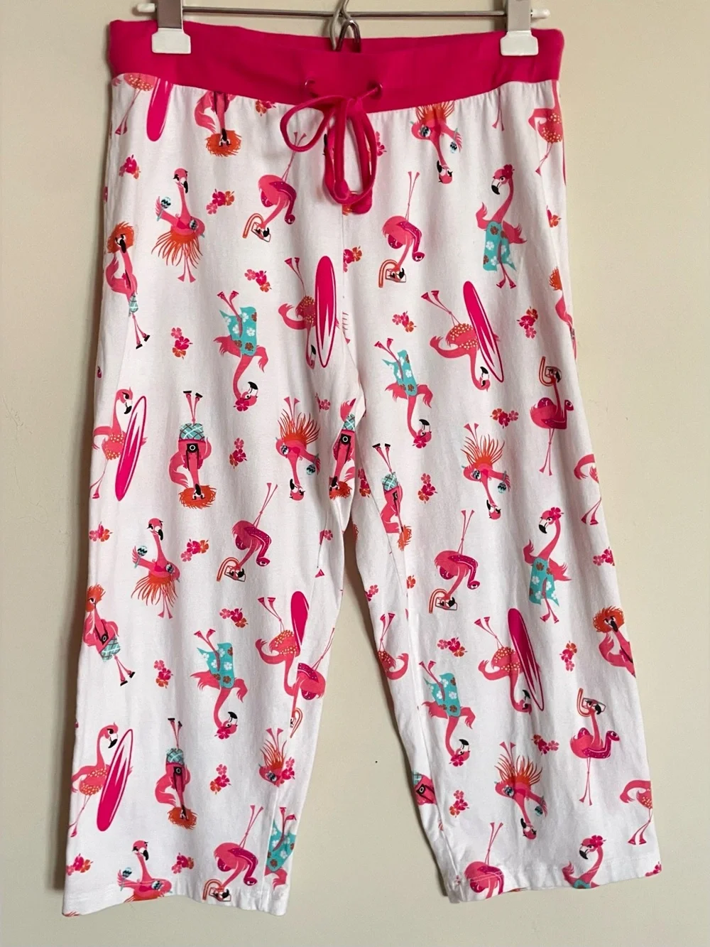 La Vie en Rose Flamingo Print Cotton Pajama Set